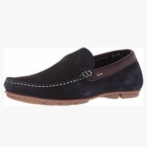 NWT ARA Mens Merrick Navy Suede Slip-On Moccasin Loafers Size 12